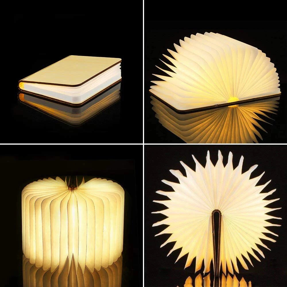 BOOX LED opvouwbaar houten boek